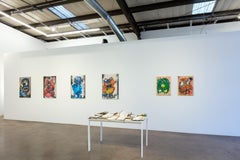 Nic Mathis, Untitled (Medium Smoker 4), unique painting wall art on panel