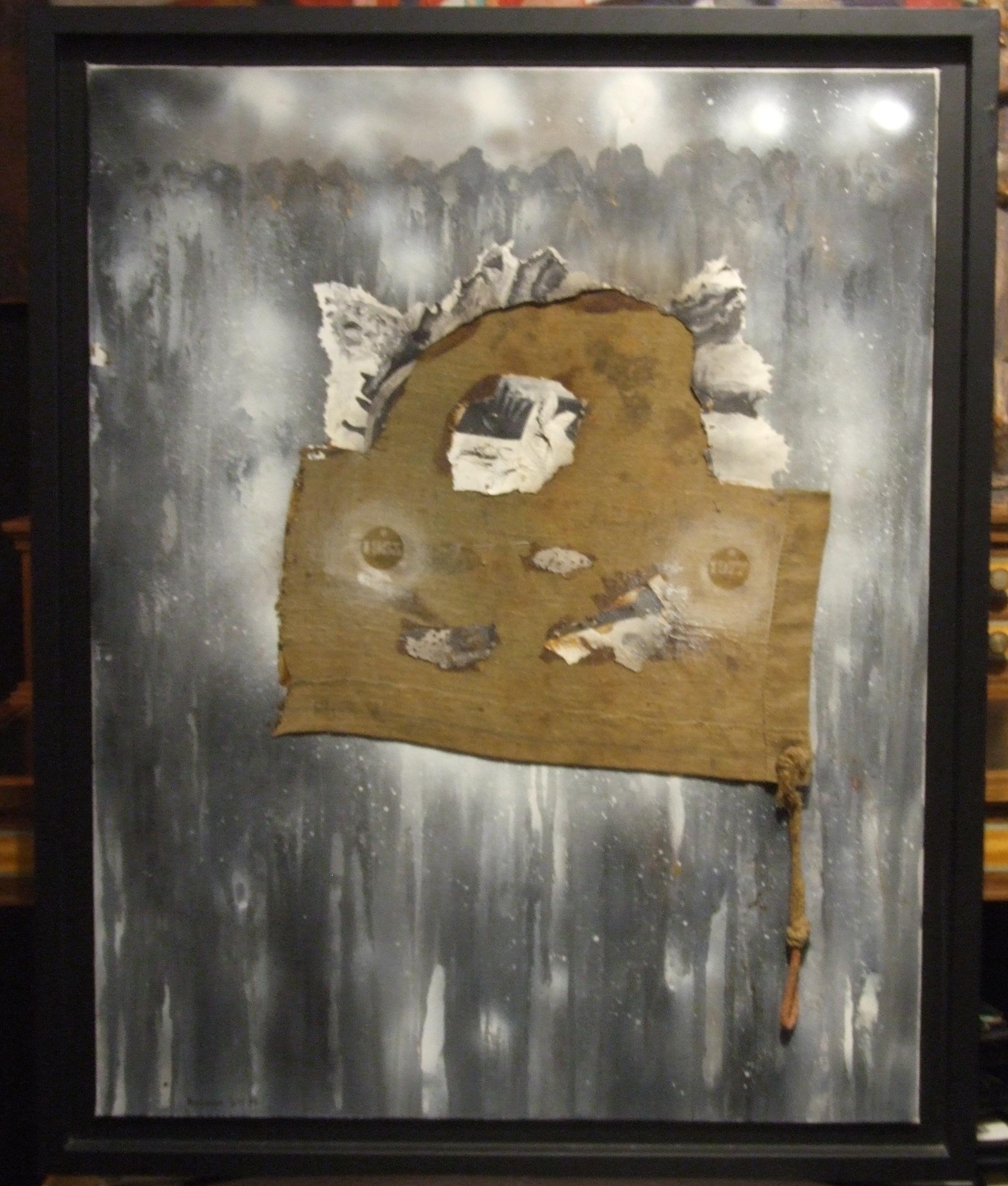 untitled, 1976 - mixed media on canvas, 93x53 cm., framed - Mixed Media Art by Bruno Mendonça