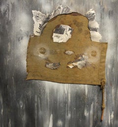 senza titolo, 1976 - tecnica mista su tela, 93x53 cm, con cornice