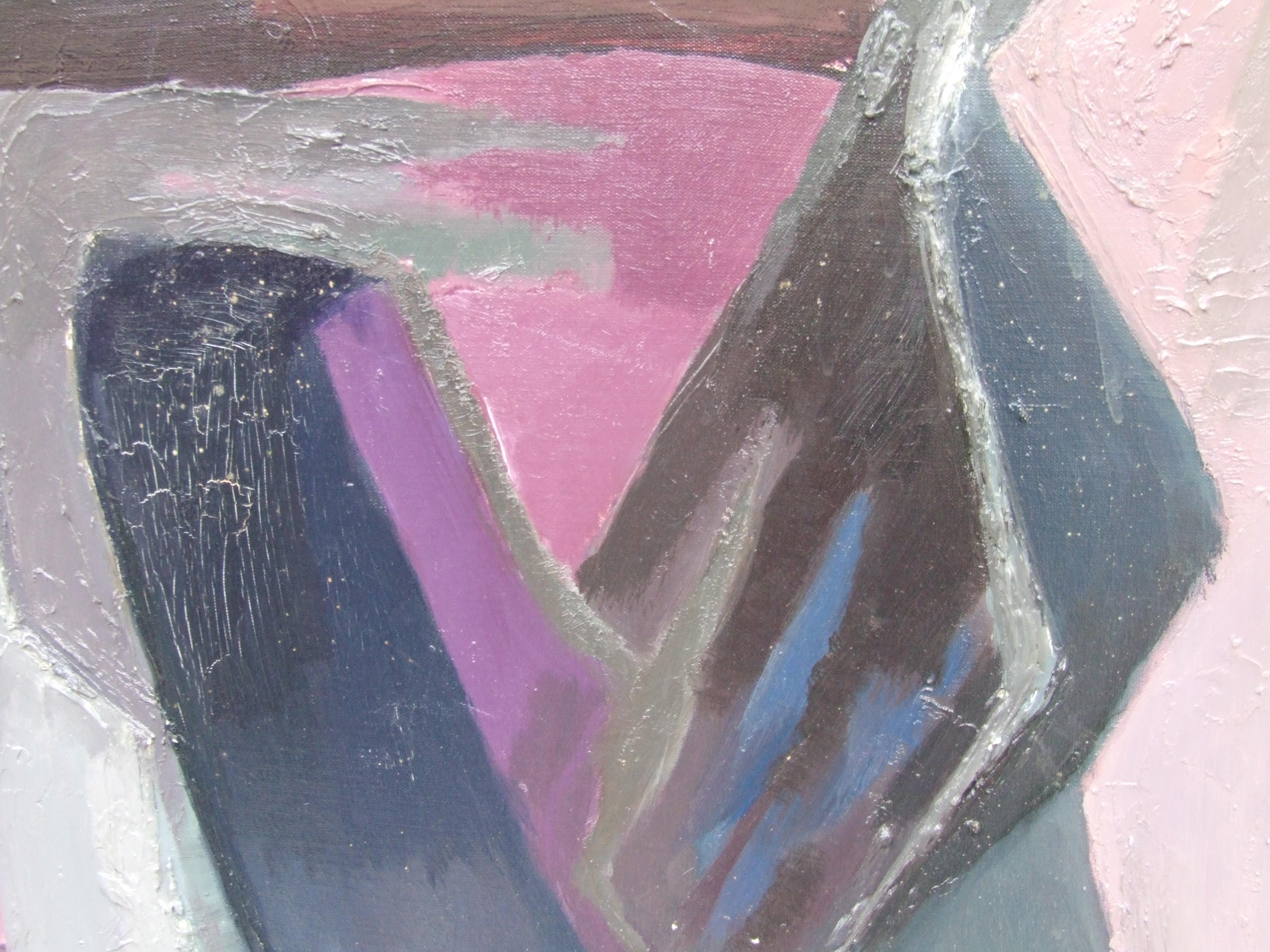 Titel ohne Titel, 1978 - Öl auf Leinwand, 98x131 cm, gerahmt. (Abstrakt), Painting, von Paul Rigoulet