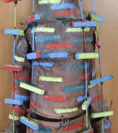 Honorable armure - mobile, wood and paper, 100x25 cm.