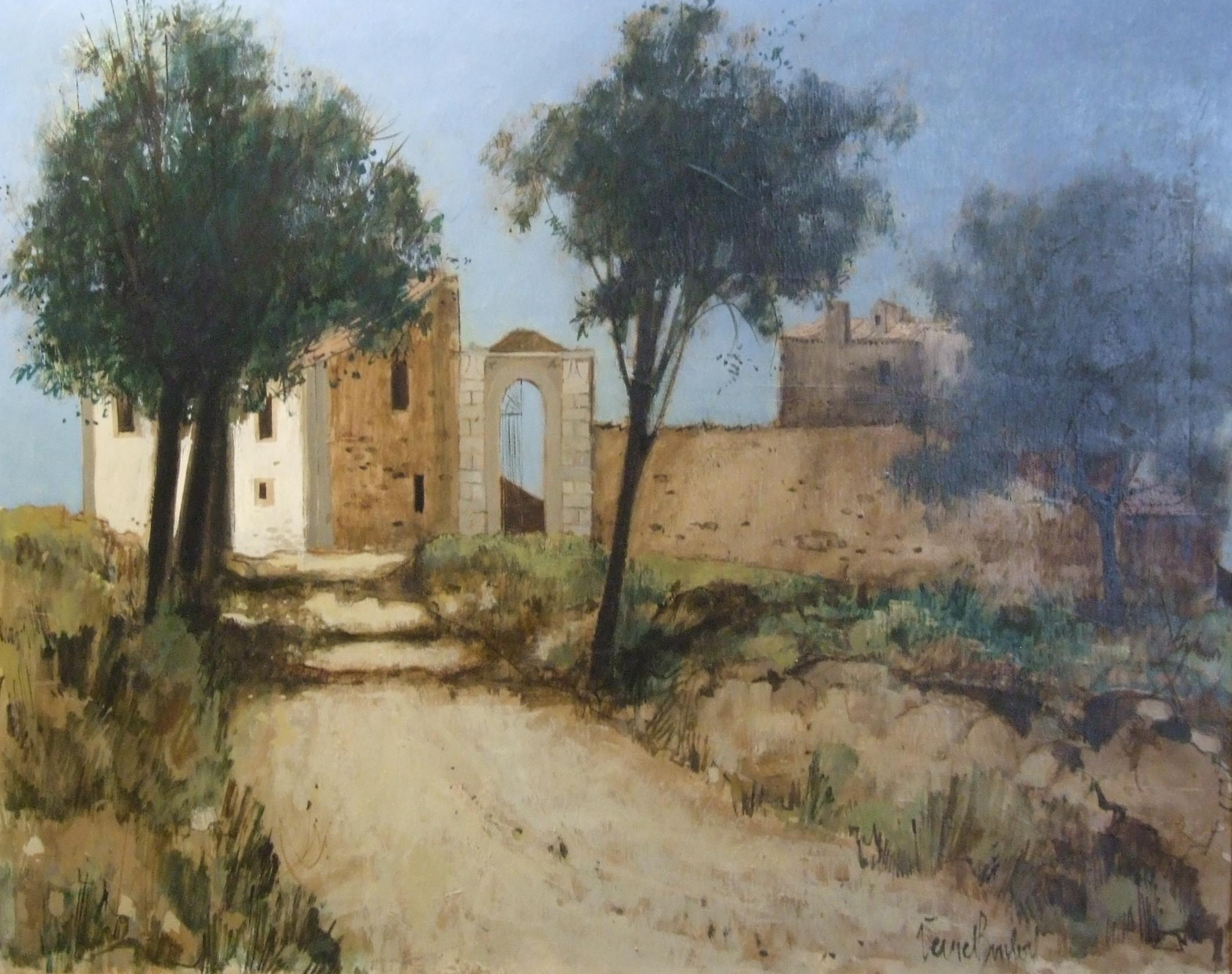 le chemin de Garabato (Espagne) - Painting by Robert Vernet Bonfort