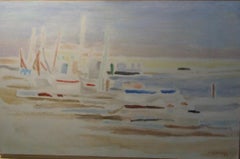 marine, 1977 - Huile sur toile, 61 x91 cm, encadrement