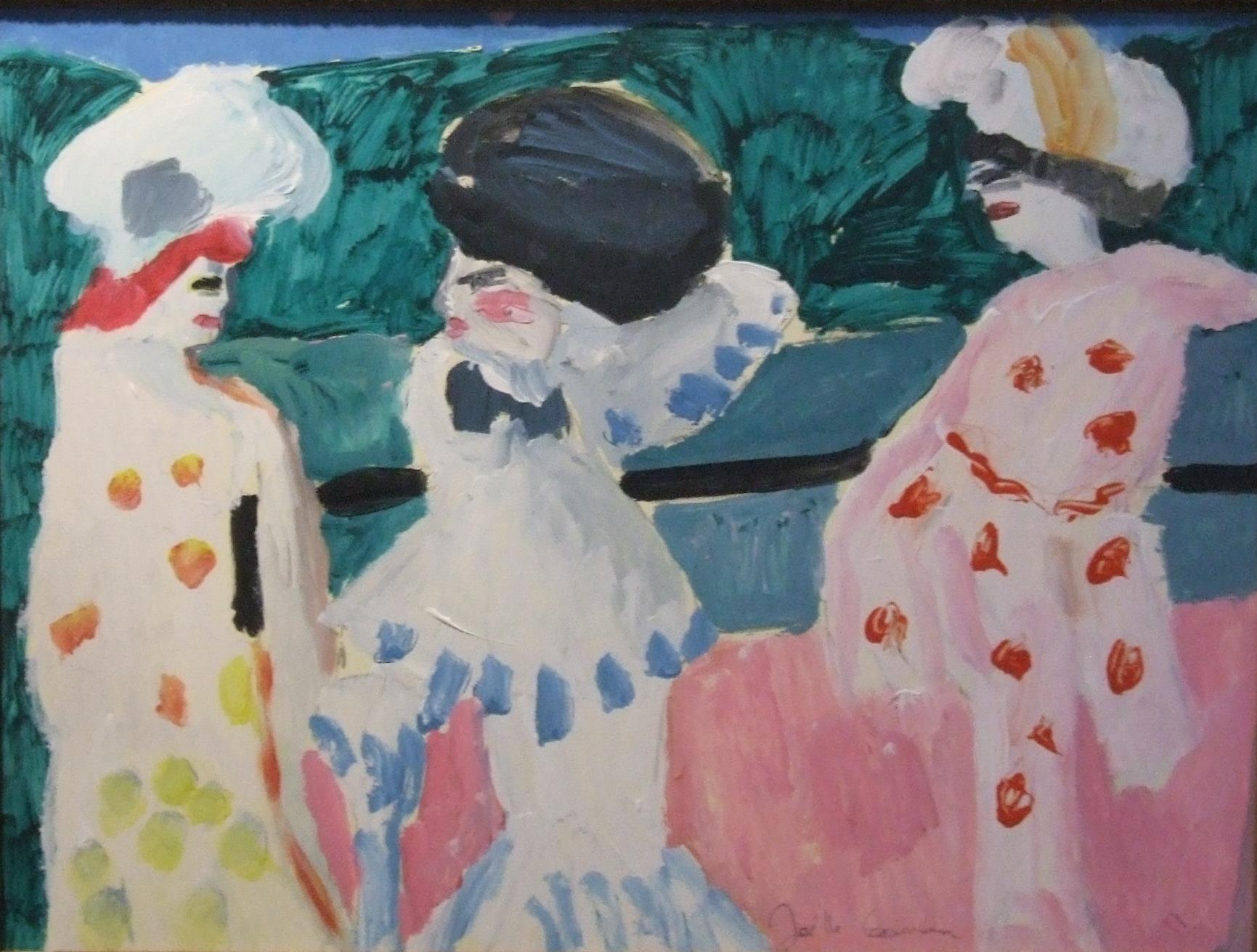 Trois femmes - Painting by Gainon Joelle