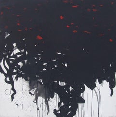 Abstrakte abstrakte 01, 1990 - Acryl auf Toile, 150x150 cm.