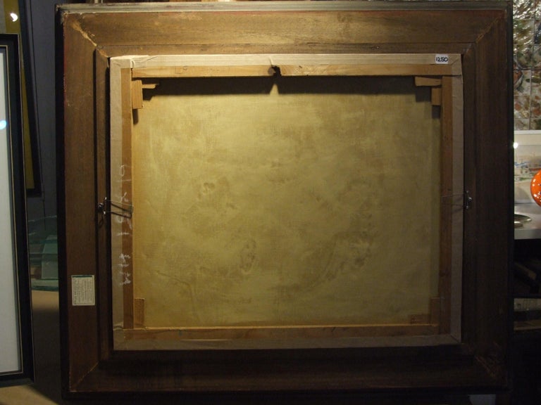 René Maria Burlet Abstrait 01 Huile sur toile, 50x60 cm., encadré