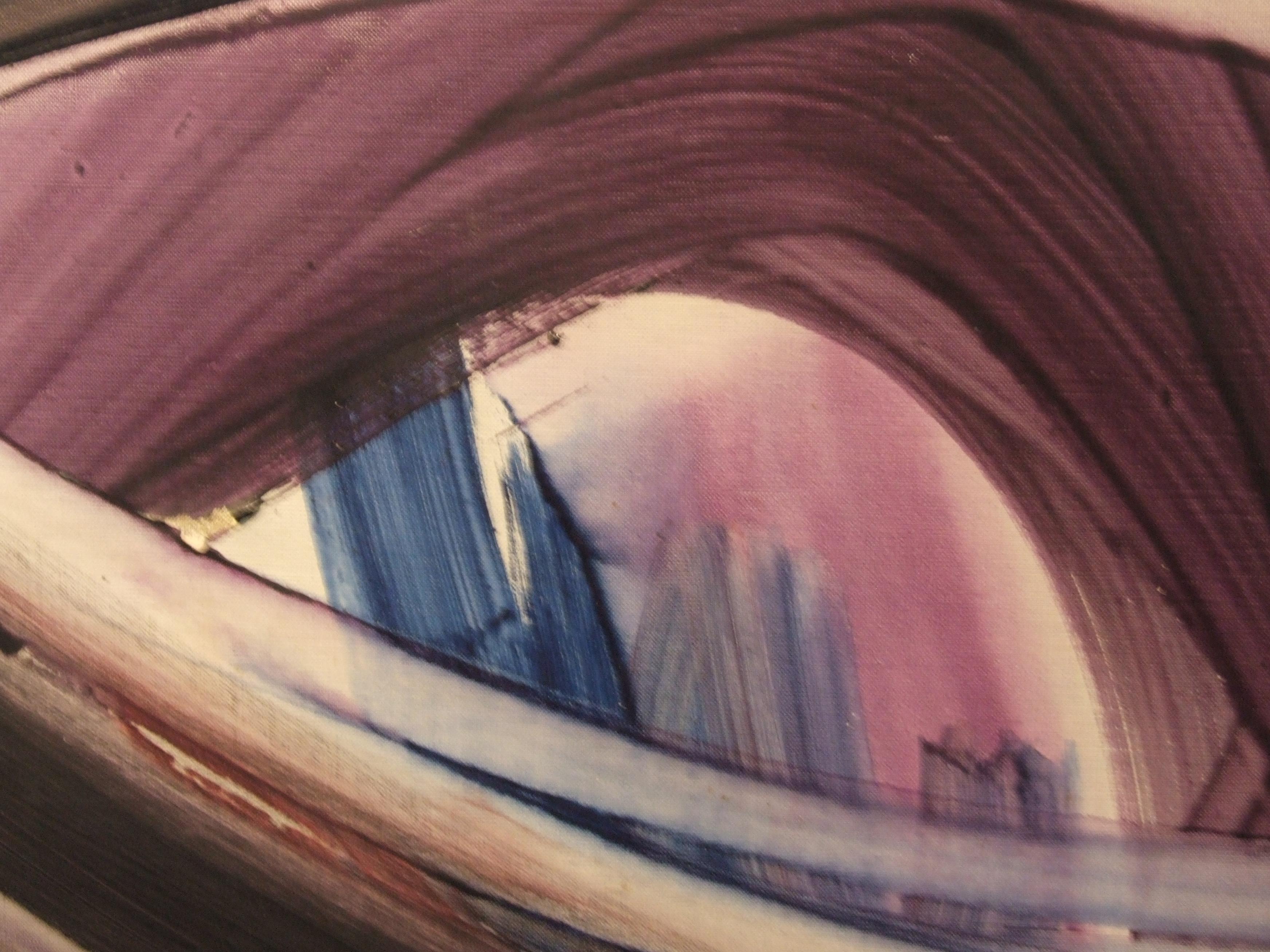 Le regard, 1966, Huile sur toile, 46x55 cm. - Abstrait Painting par René Duvillier