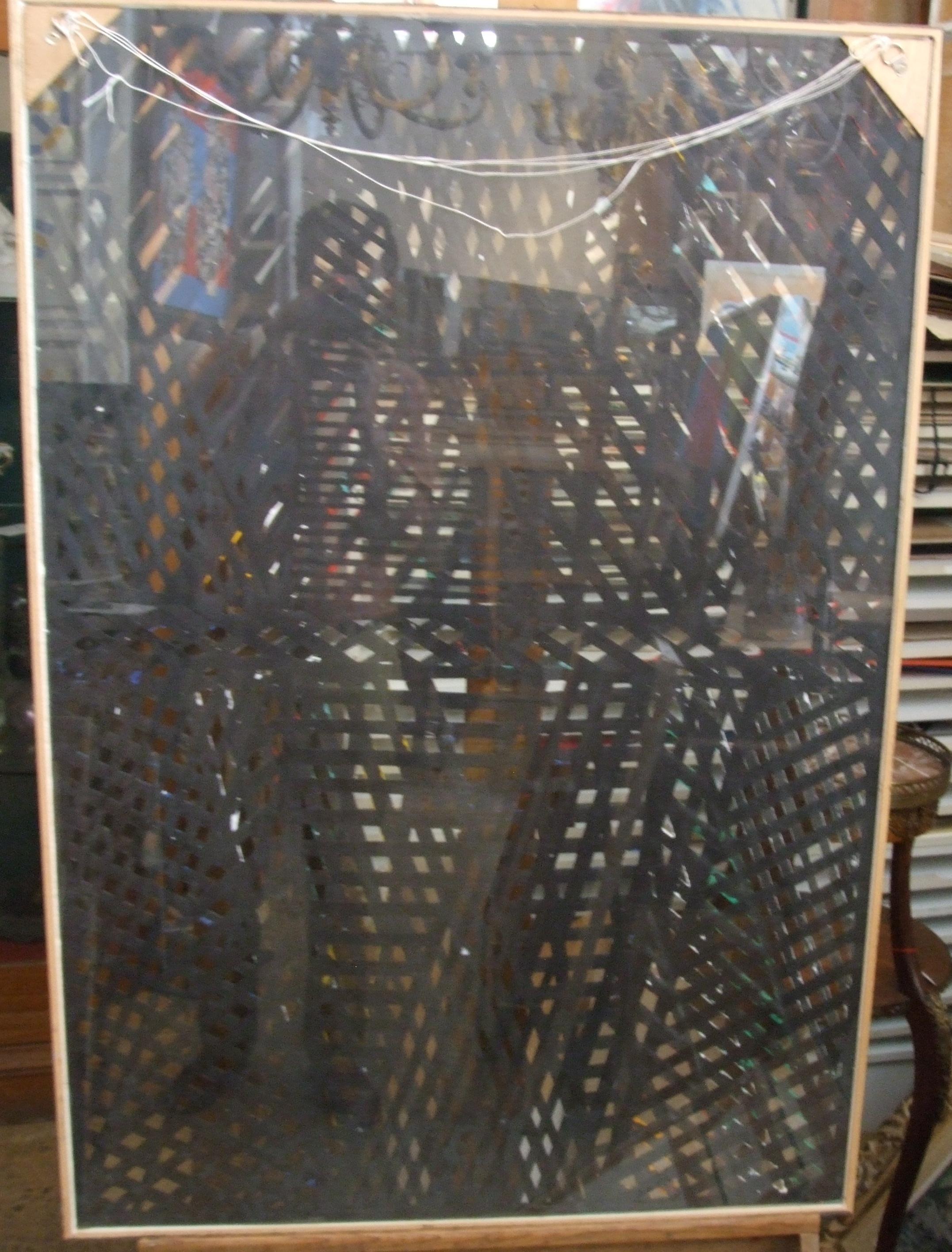 Sculpture de tableau, 1986, technique mixte, 110 x75 cm, encadrée en vente 2