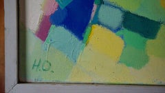 Abstract Composition MO1 - Oil on canvas, cm. 99x83, framed