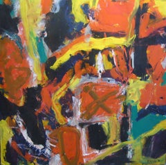 Abstrakt 1, 1988 - Acryl, 100x99 cm.