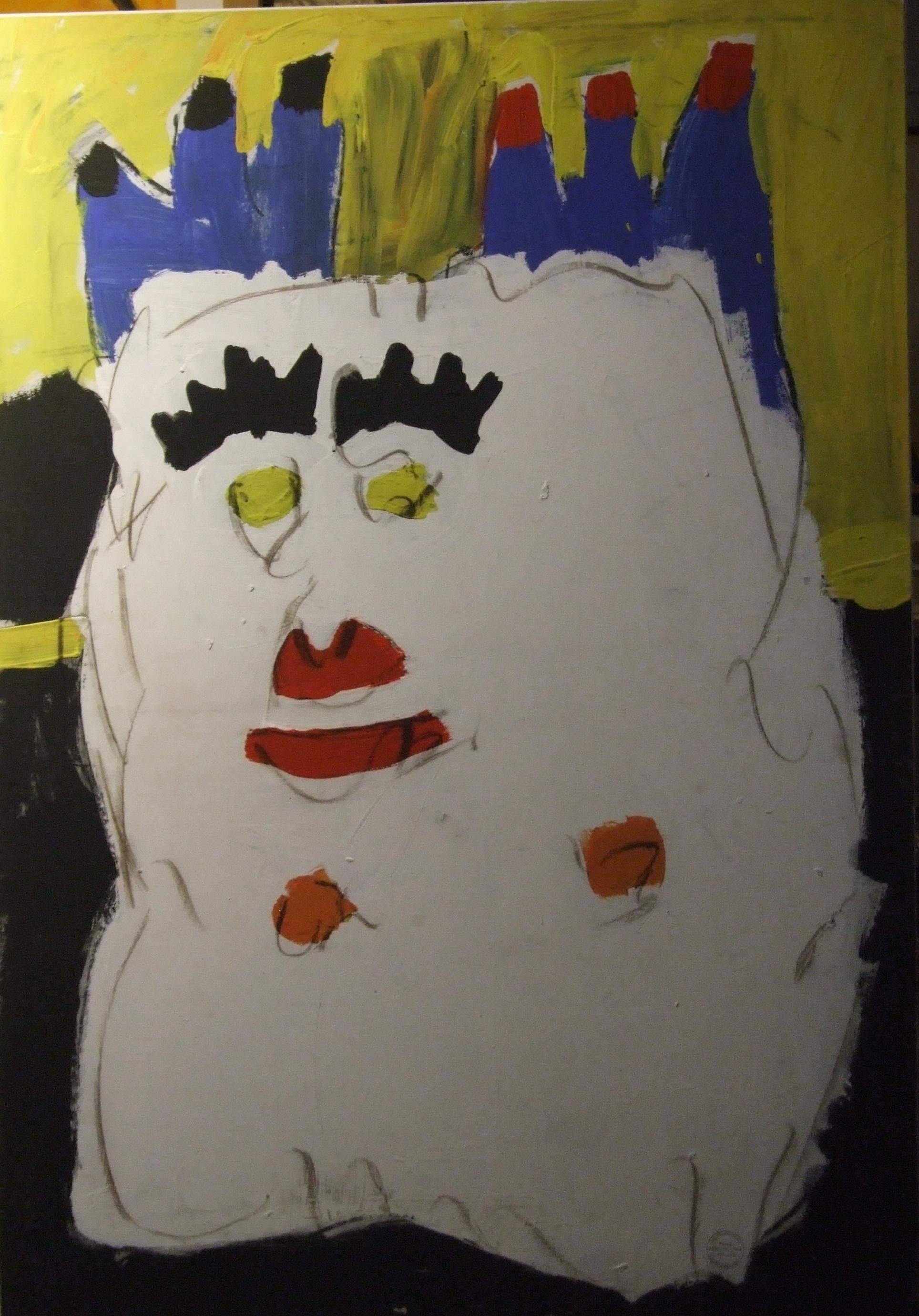 Pascal Simonpietri Abstract Painting - Clown/King