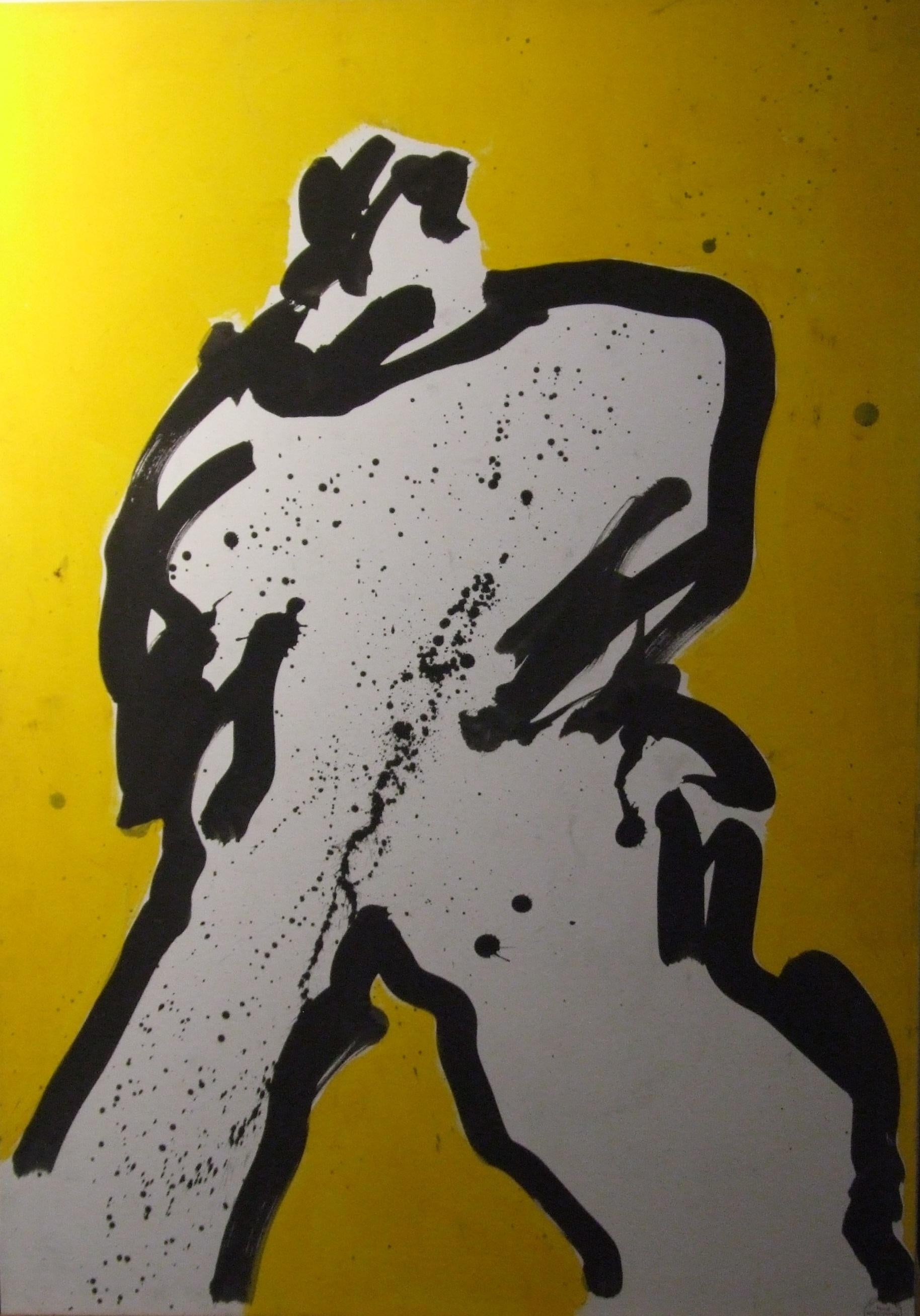 Pascal Simonpietri Abstract Painting - Yellow man