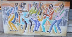 Jazz Panel #2 - gouache, 102x186 cm.