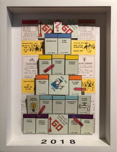 Monopoly collage, "2018-Everything's Wonderful...Again (Housing Series)"