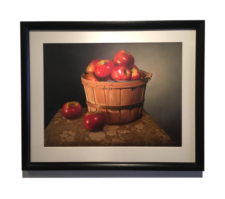 Daniel K. Tennant. Brown and red photorealist stilllife, "A Quarter