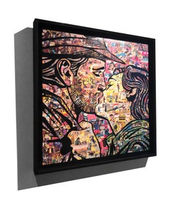 comic book collage, "Lost Kiss",