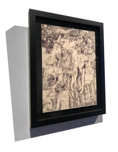 Ballpoint pen drawing, "The Escort"