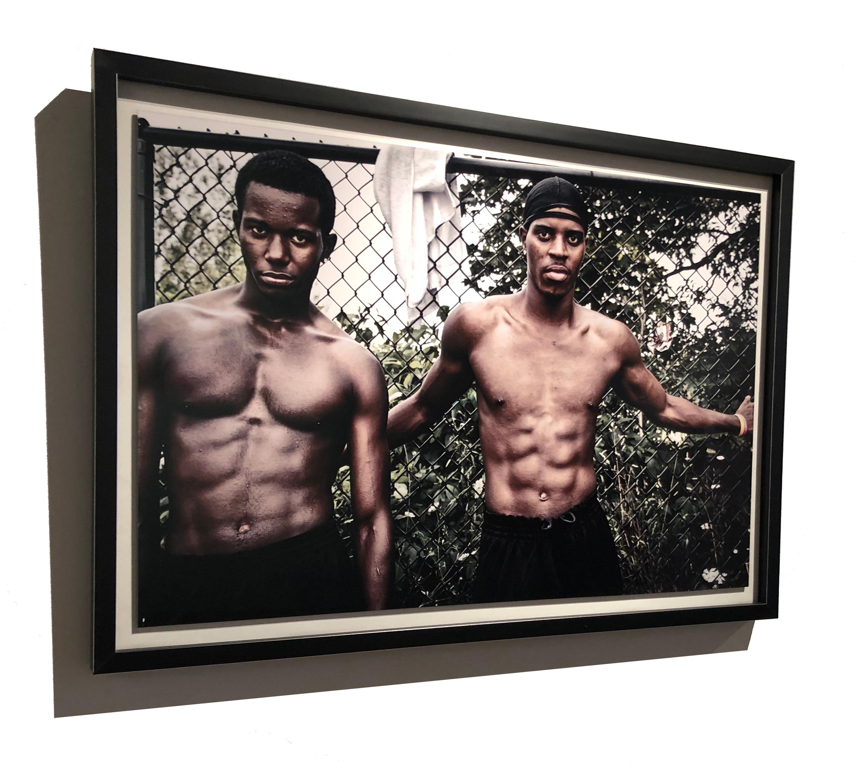 Street photography two young men, Ever Onward I, No. 22, C Print - Photograph by Tice Lerner