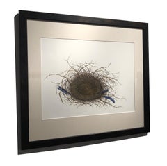 gouache on paper bird's nest, "Blue Jay" (Naturalism, Realism)