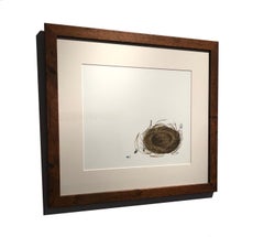 gouache on paper bird's nest, "Bluebird" (Naturalism, Realism)