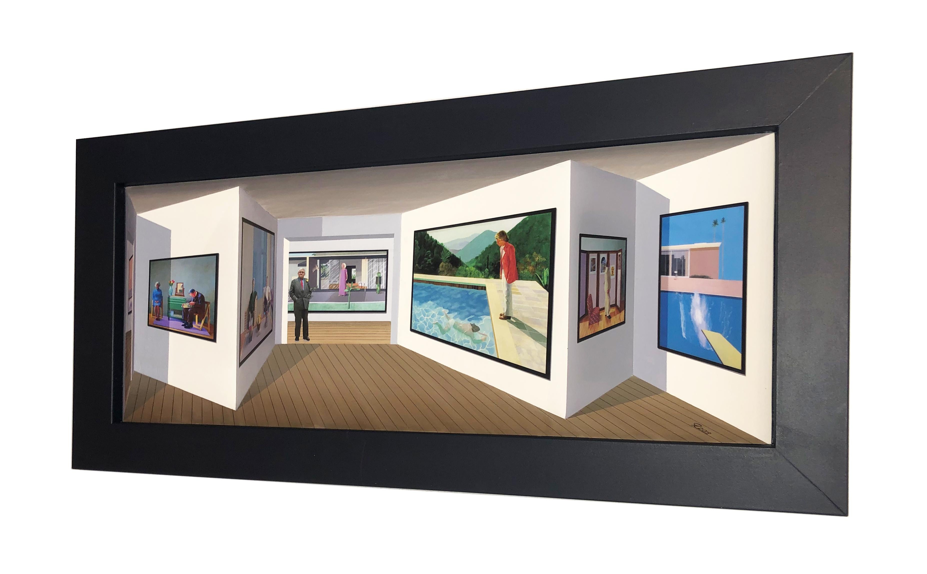 “GALLERY BX (Hockney)”, (Pop Art, David Hockney, Photorealism) For Sale 2