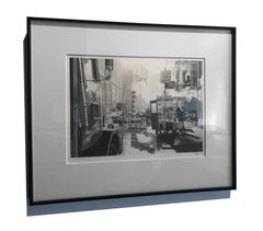 Photorealist graphite drawing "East Side"  (cityscape black white New York City)