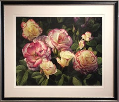 Photorealist print "Pink and White Roses"