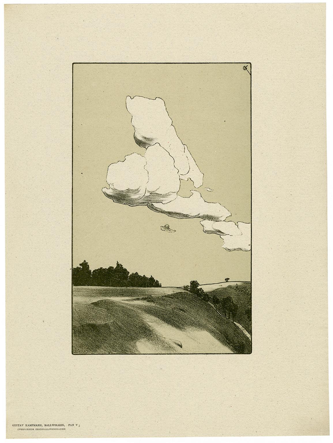 Ballwolken (Cumulus Clouds) - Print by Gustav Kampmann