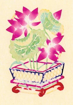Flowers 1 — Hopei Folk Art, Mid-Century Chinese Cut Paper and Watercolor