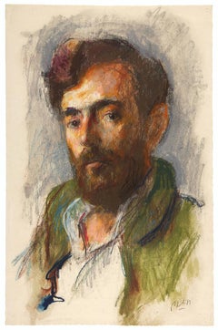 Vintage 'Portrait of a Young Man' — 1960s American Impressionism