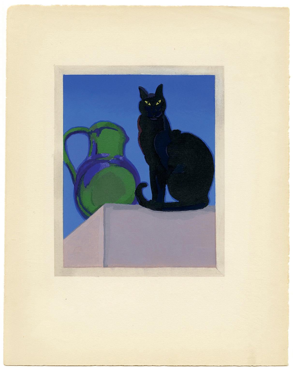 Die schwarze Katze – Print von Simon Bussy