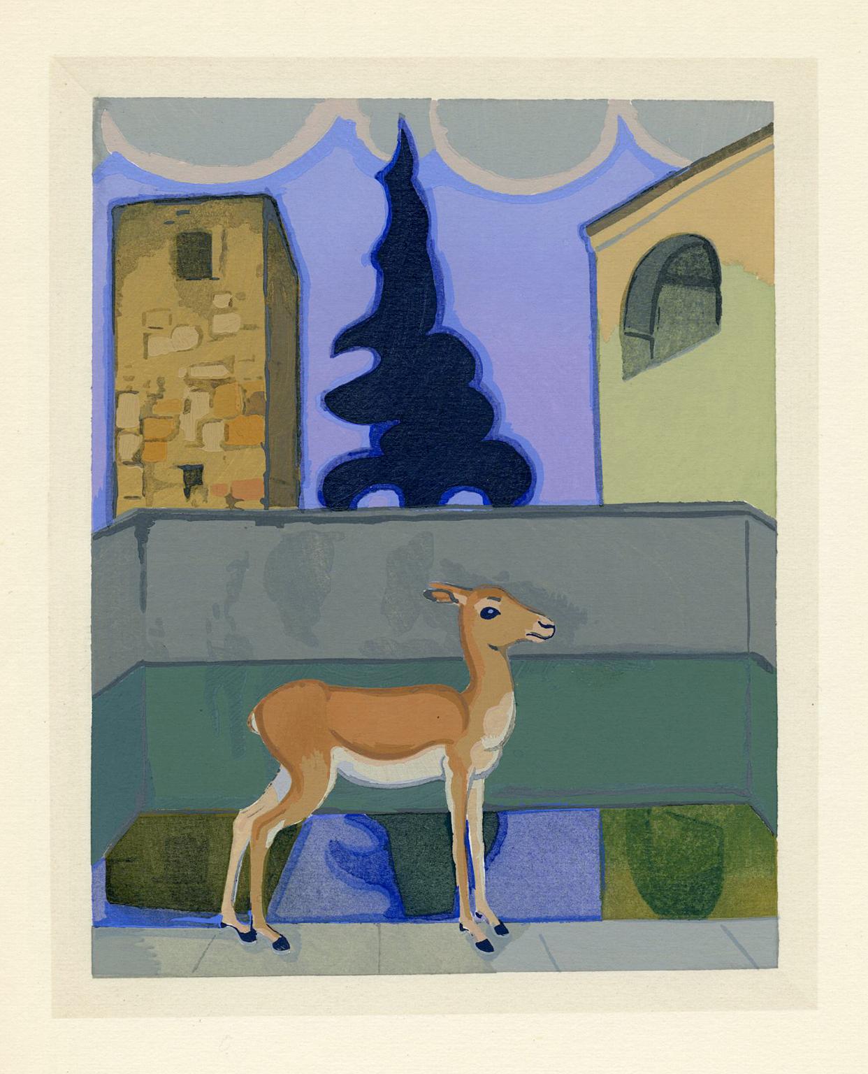 Simon Bussy Animal Print - The Gazelle