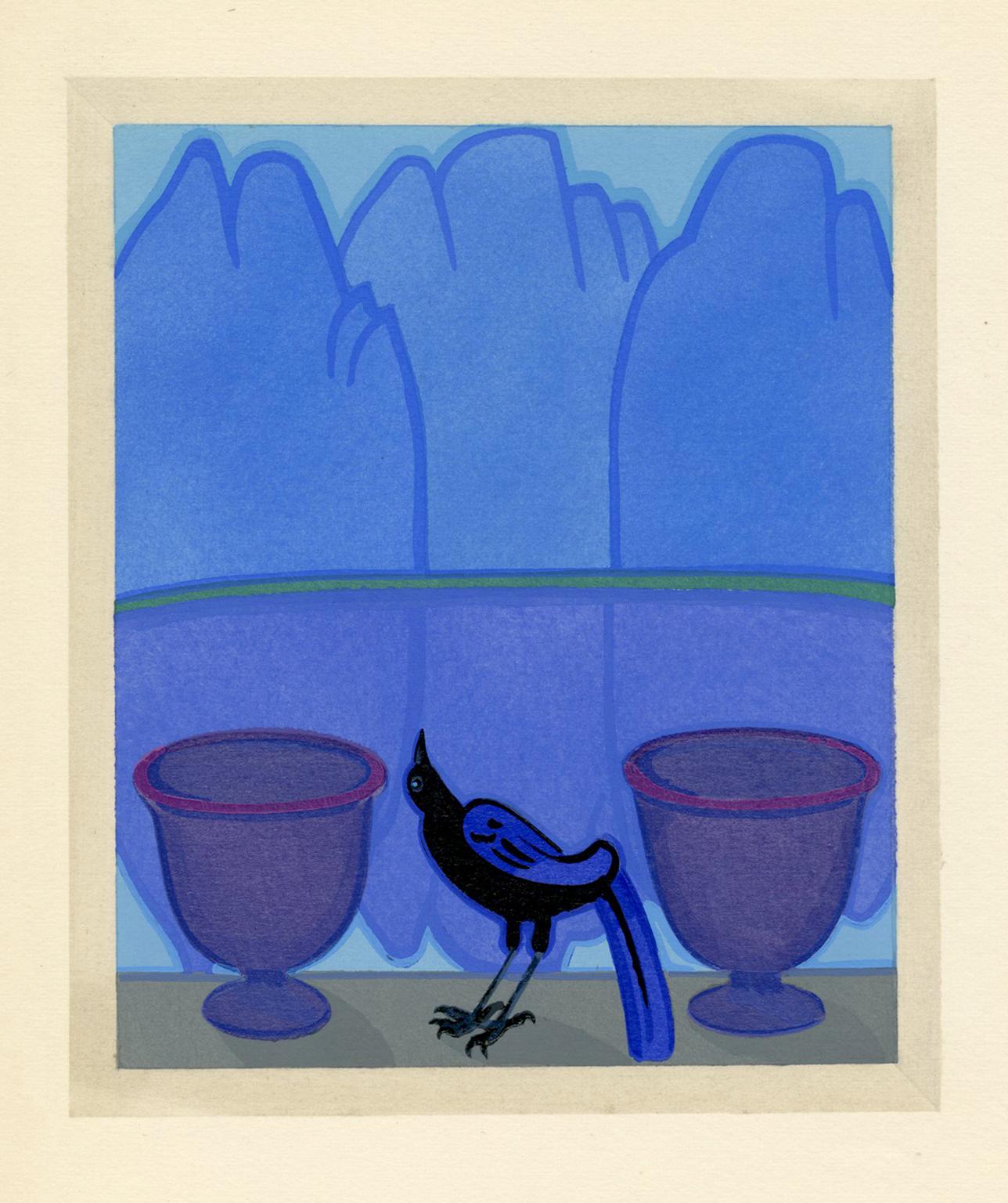 Simon Bussy Animal Print – The Yucatan Blue Jay