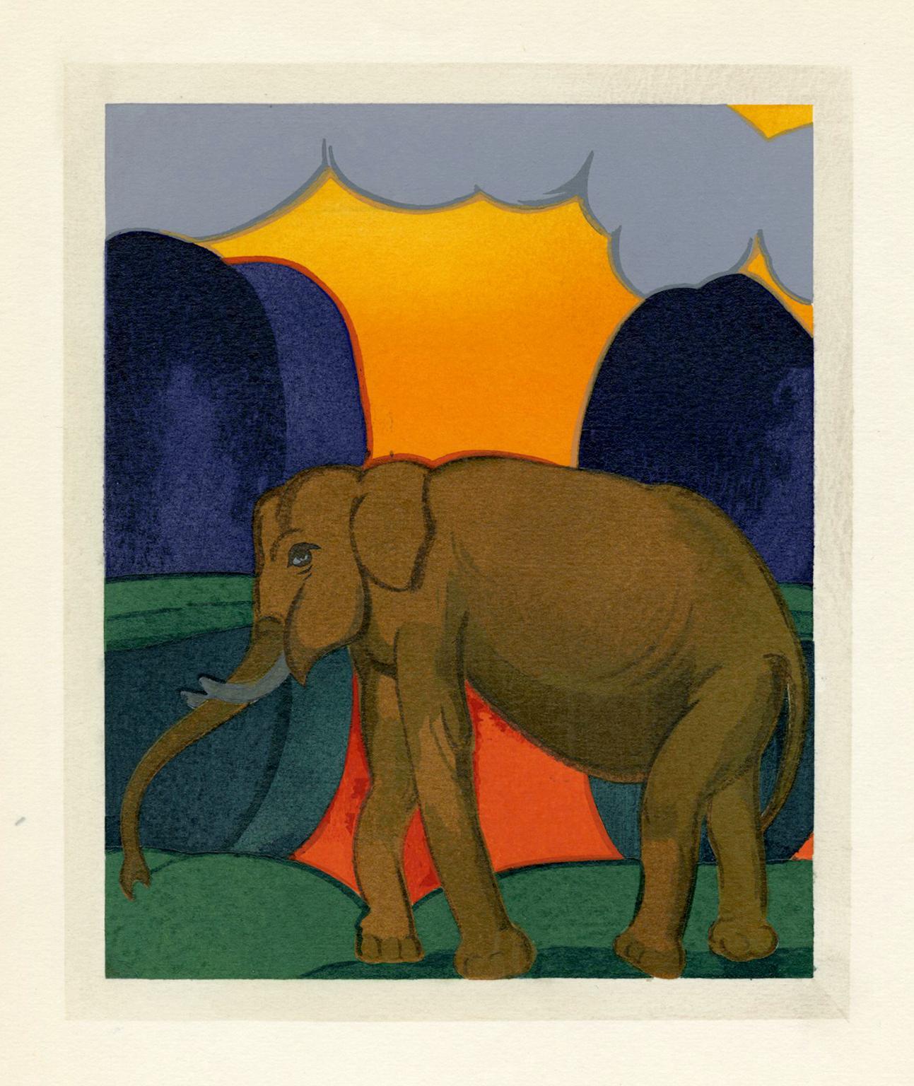 Simon Bussy Animal Print - The Elephant