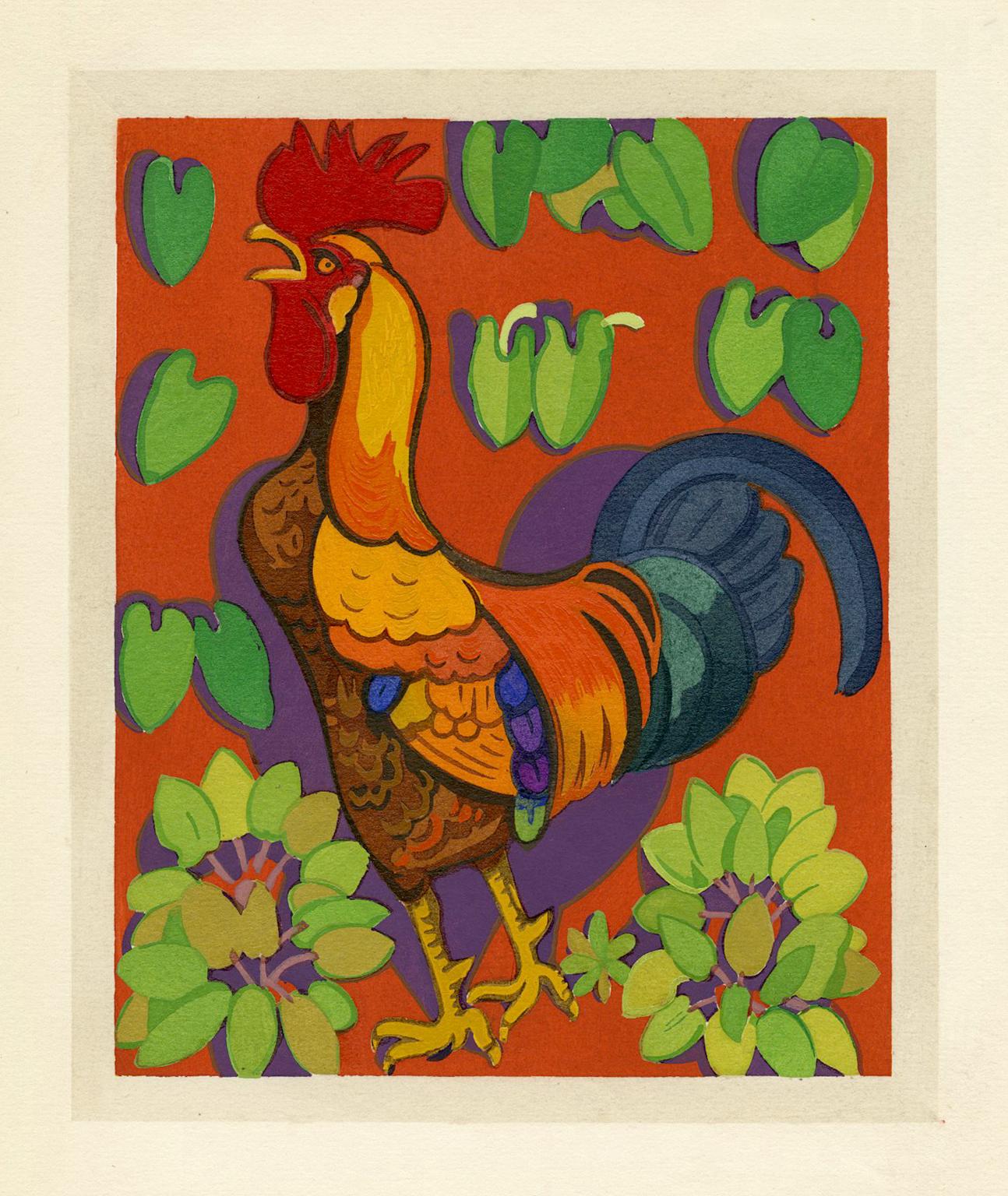 Simon Bussy Animal Print - The Rooster