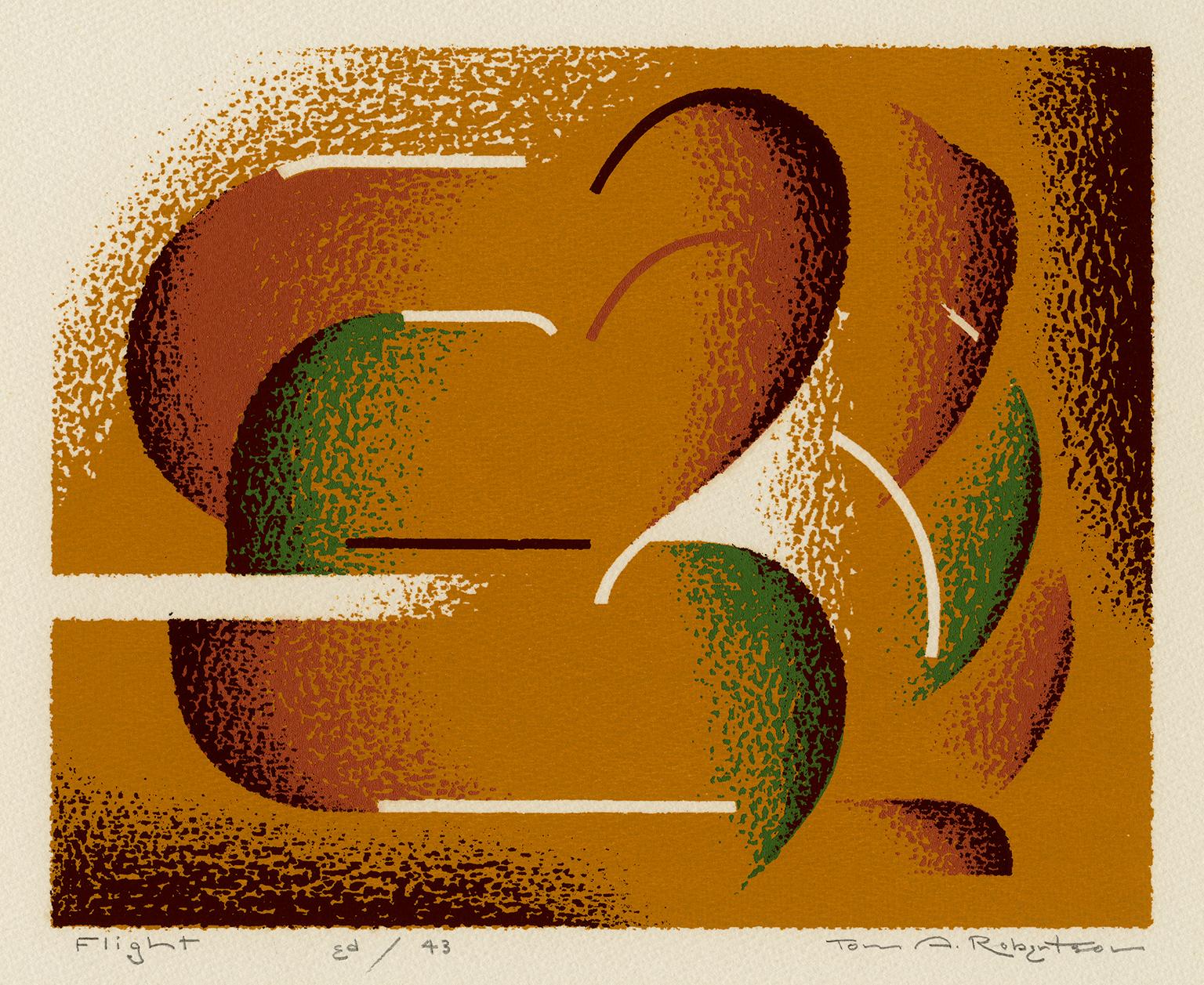 Thomas A. Robertson Abstract Print – Flucht" - Modernismus der Jahrhundertmitte