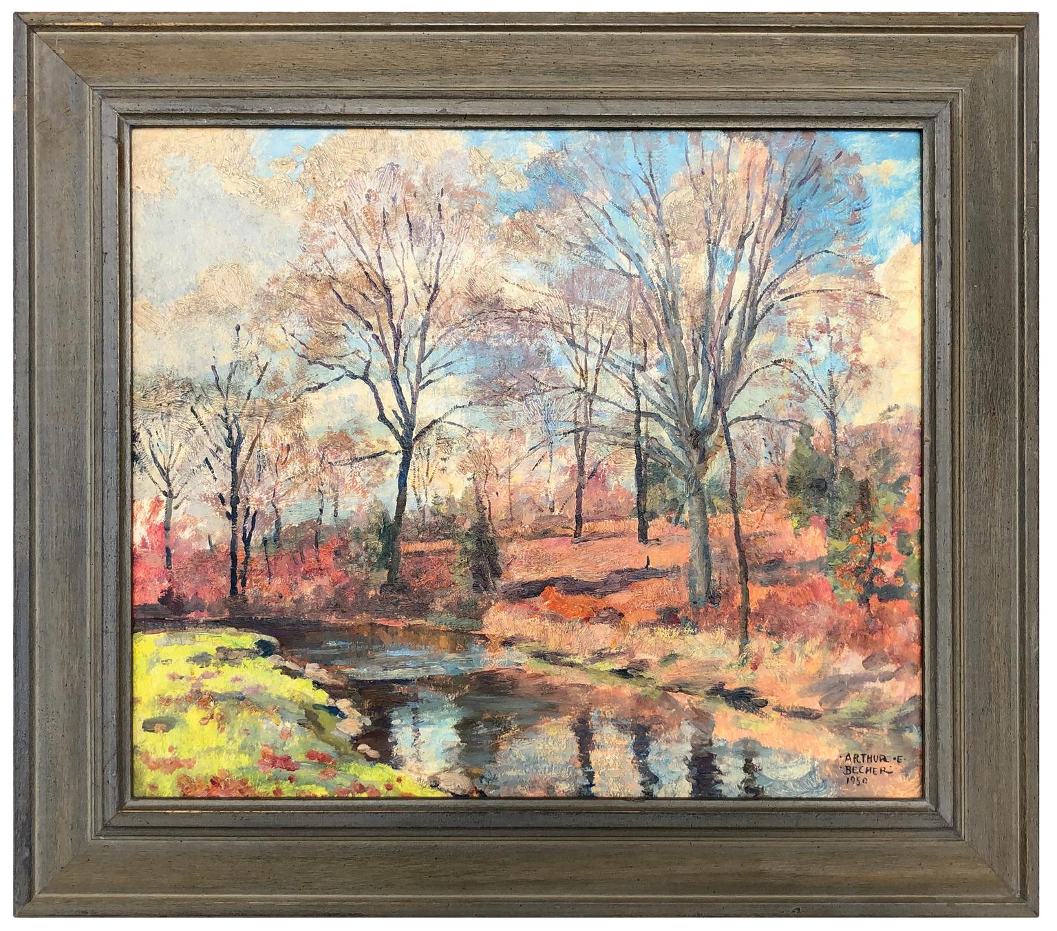 Arthur Ernest Becher Landscape Painting - Early Spring
