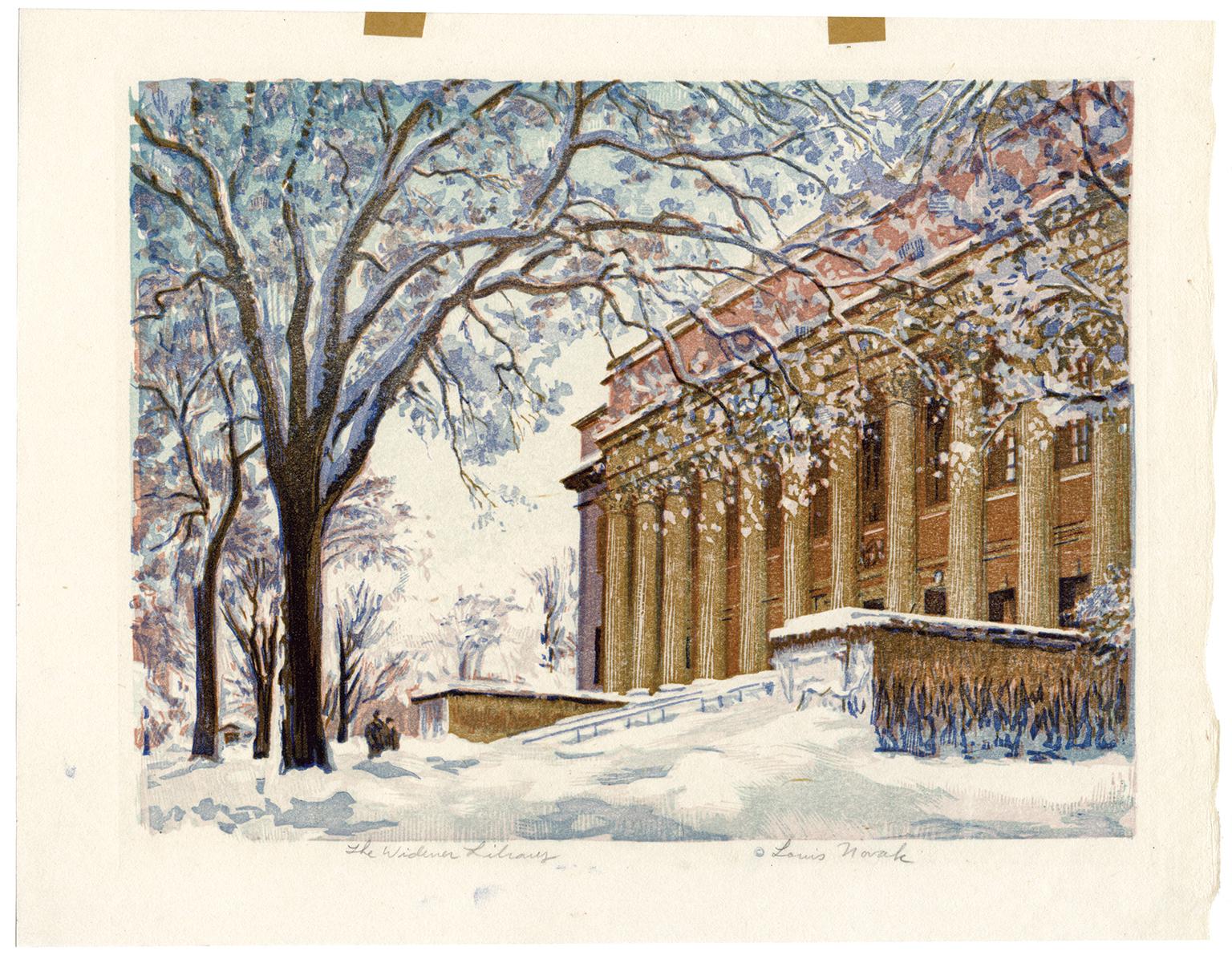 Die Widener Library (Harvard University) – Print von Louis Novak