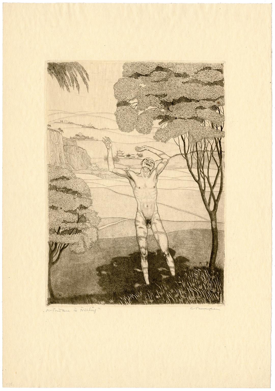 The Drunkard in Spring —after Gustav Mahler's 'The Song of the Earth' - Print by Arthur Paunzen