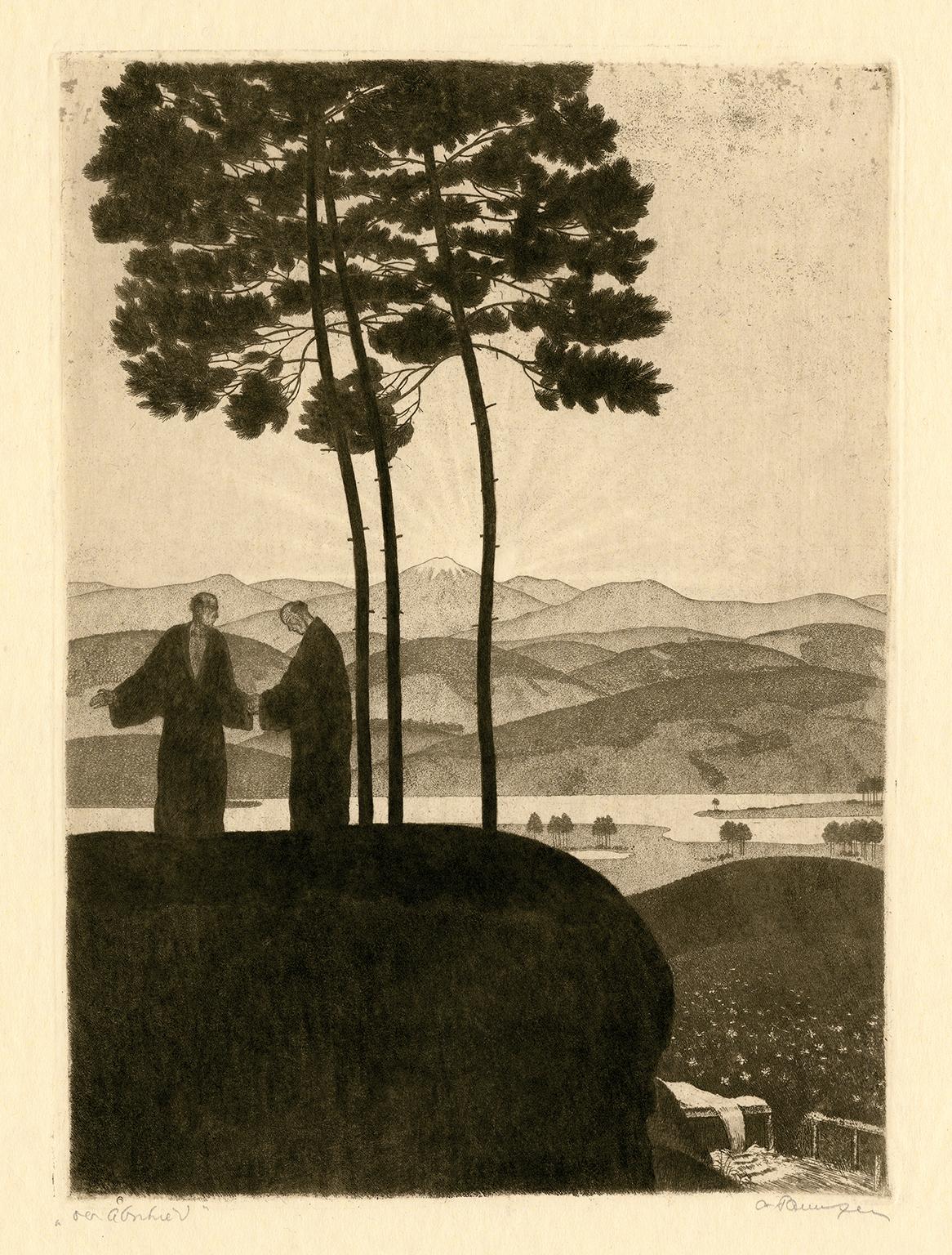 Arthur Paunzen Figurative Print - The Farewell —after Gustav Mahler's 'The Song of the Earth'