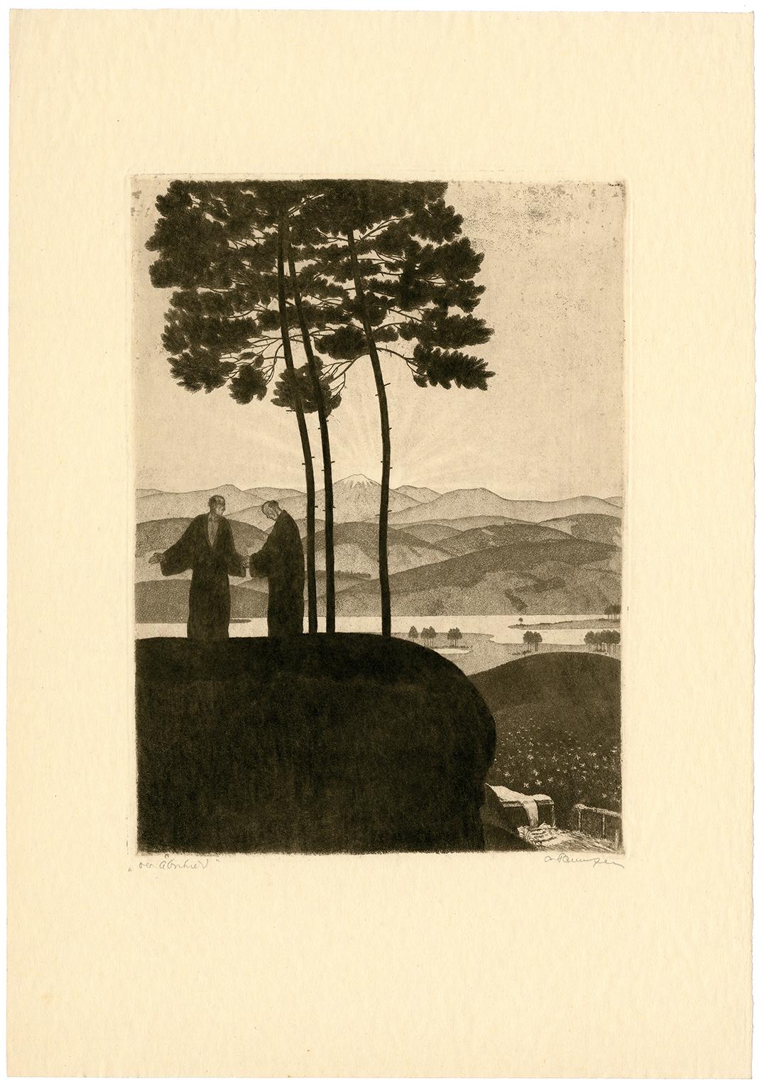 The Farewell —after Gustav Mahler's 'The Song of the Earth' - Print by Arthur Paunzen