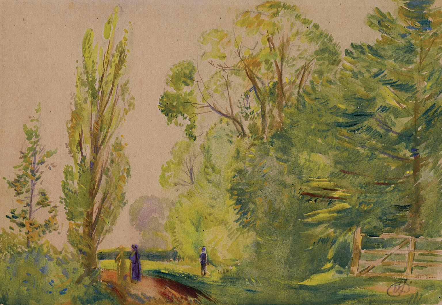 Hayley Lever Landscape Art - Hyde Park, England, 1904