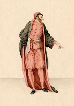 Commedia dell'arte – Four Character Studies in Watercolor, 1920s