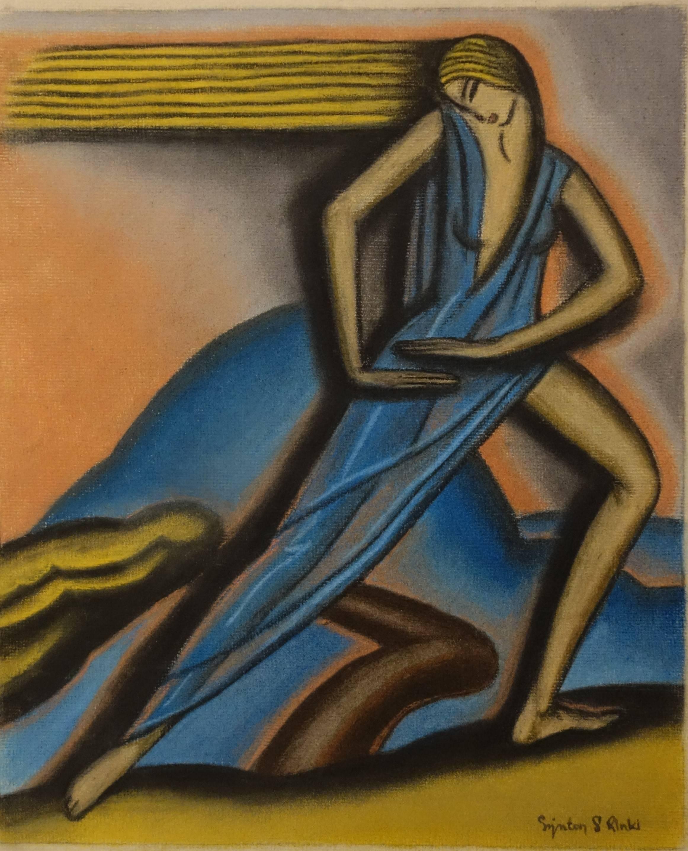 Unknown Figurative Art - "Dancer "   Pastel   cm 25 x 33  1910ca