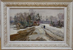 "Winter" White, Snow, Russia, 20th Oil  cm. 38 x 61  1978
