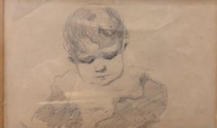 "little baby child" Pencil  , 19th pencil cm. 20 x 13