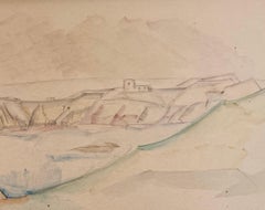 "Landscape" watercolor cm. 30 x 22 1910