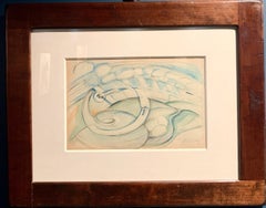 "Whirlwind of planes 1932" cm. 27 x 17 watercolor 1932 Italian Futurist