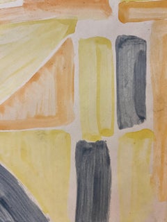 "Chromatic research and movement"abstract, yellow , orange, cm. 24 x 33 1954