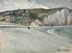 "Petit Dalles beach "Normandy France Gouache cm. 34 x 45 1940
